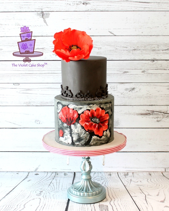 Dan's 45th 2D-3D Poppy Inspired Cake - twmpm